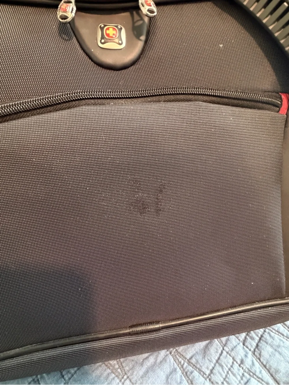 SwissGear Black and Red Laptop Briefcase with Shoulder Strap